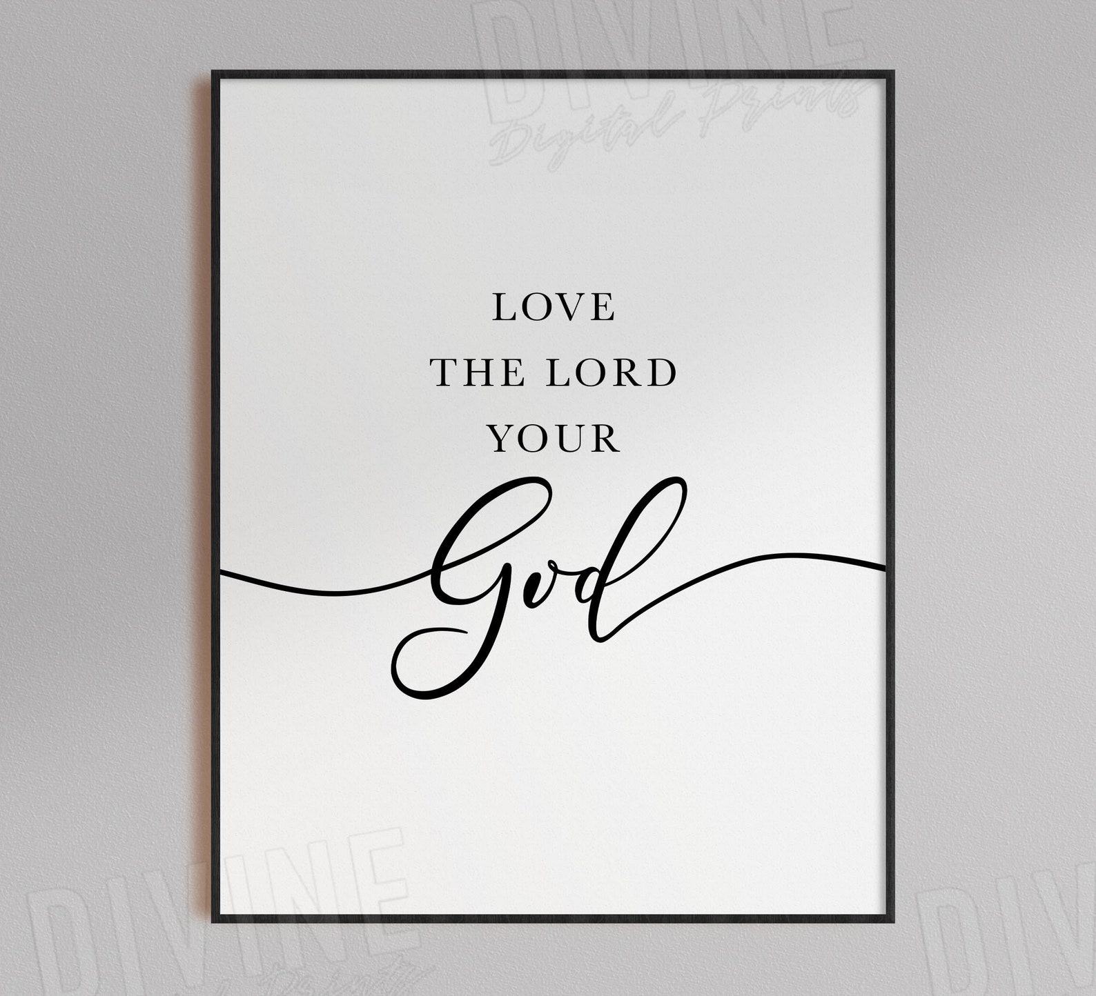 Matthew 22 37 Bible Verse Print Scripture Wall Art Christian - Etsy