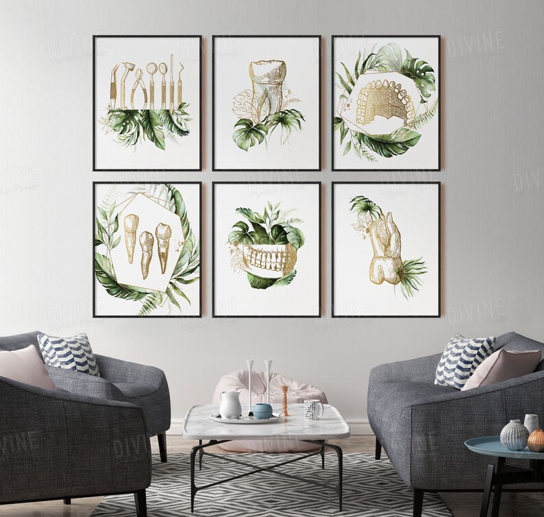 Dental Wall Decor Dentist Clinic Art Orthodontics Surgeon Etsy