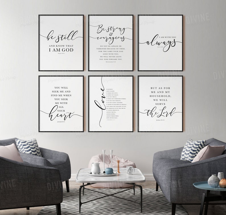 Christian Wall Art Bible Verse Quotes Popular NIV - Etsy