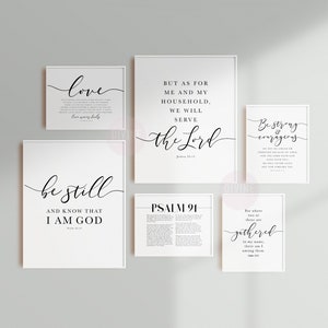 Scripture Gallery Set for Above Your Couch, Christian Bedroom, Popular ...