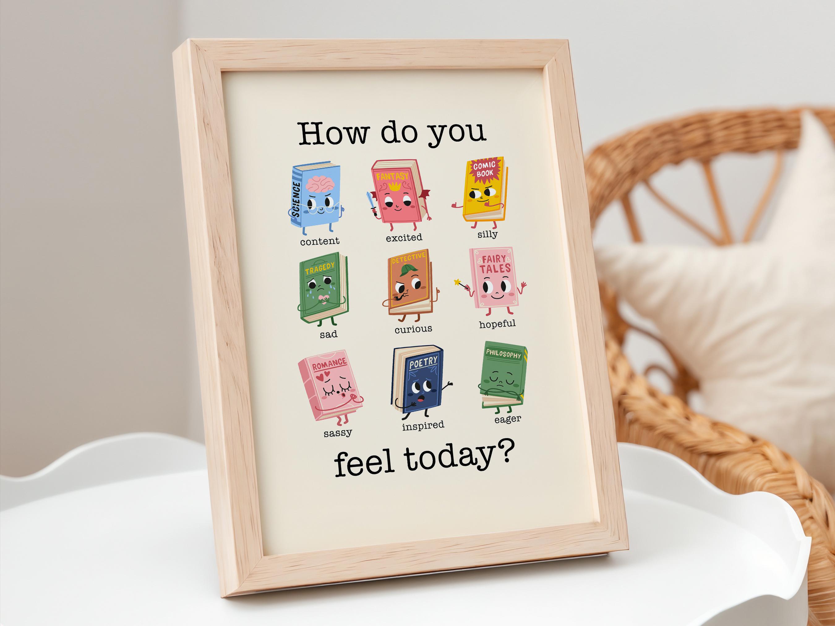 Emotions Feelings Chart Print, Classroom Educational Decor Posters ...