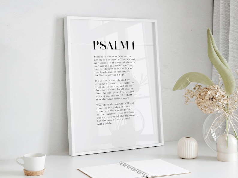 Psalm 1 ESV Printable: Christian Scripture Wall Art (digital Download ...