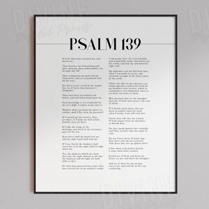 Bible Verse Wall Art Psalm 139 KJV, Scripture Printable, Christian Home ...