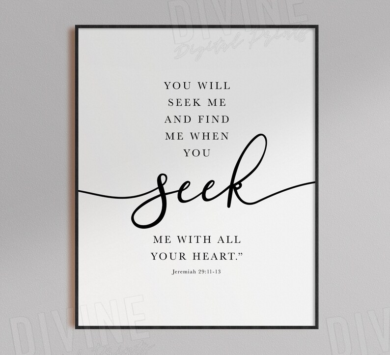 Jeremiah 29 11 Wall Art Bible Verse Decor Christian Home - Etsy