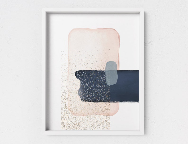 Abstract Print 2 Piece Large Wall Art Modern Apartment Decor Etsy