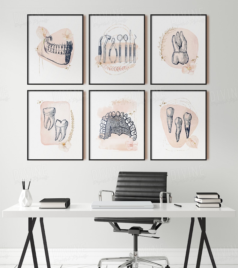 Dental Waiting Room Decor Dentist Office Wall Art Dental Etsy
