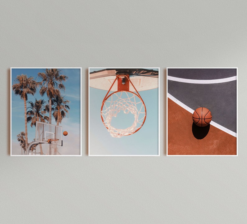 Basketball Hoop Wall Art for Teen Room Basketball Decor of Etsy