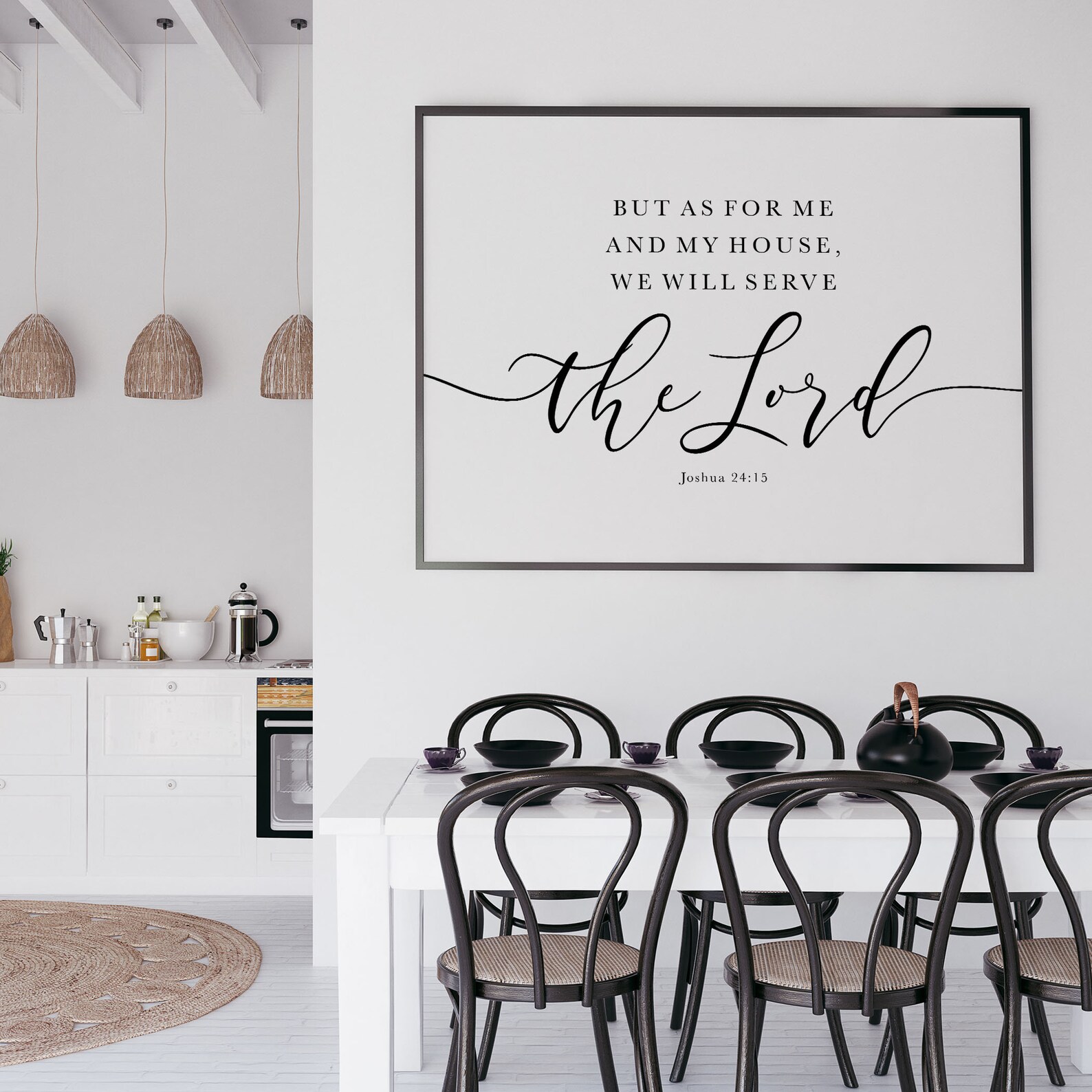 Horizontal Bible Verse Wall Art Joshua 2415 But As For Me And Etsy