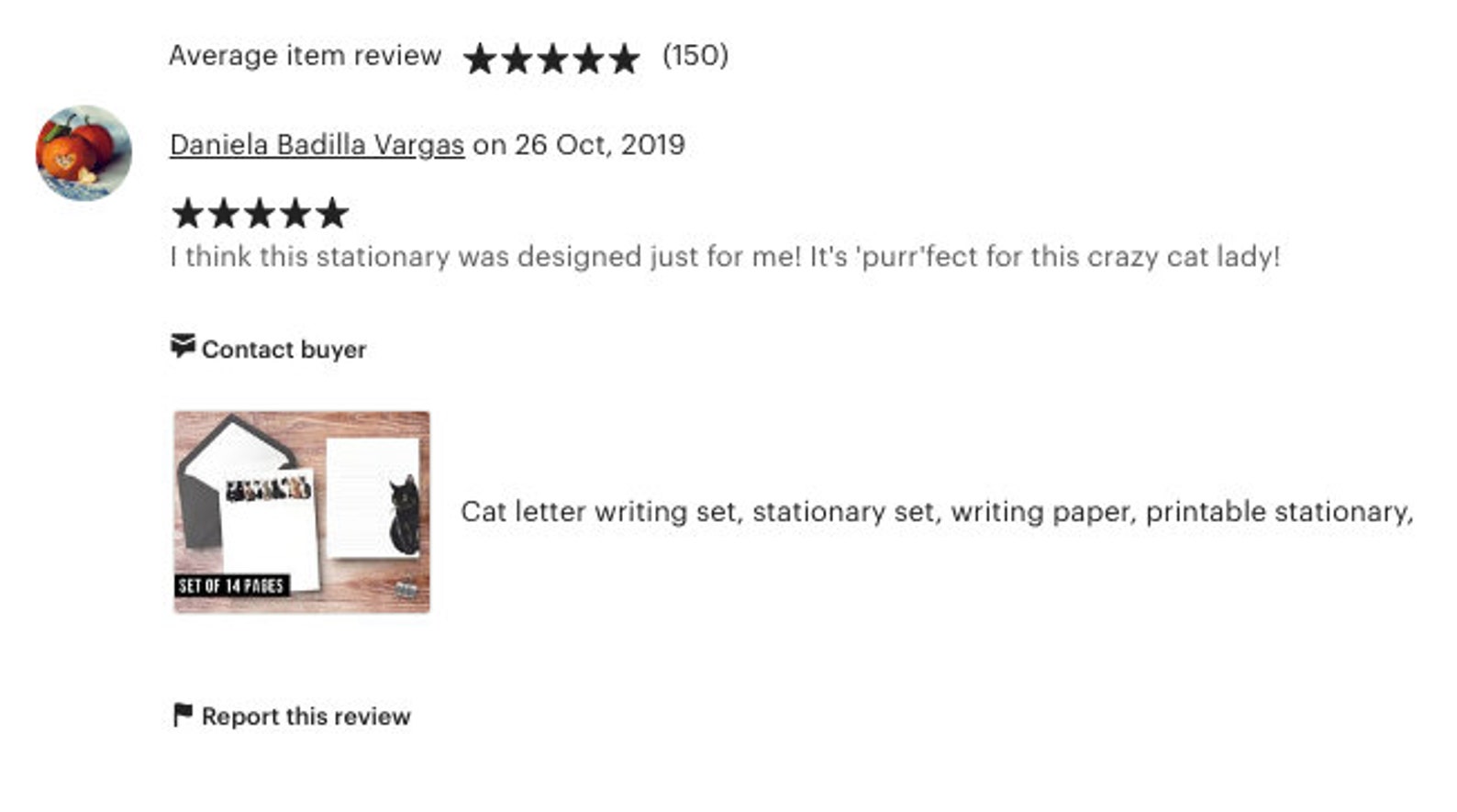 Cat letter writing set stationary set writing paper Etsy