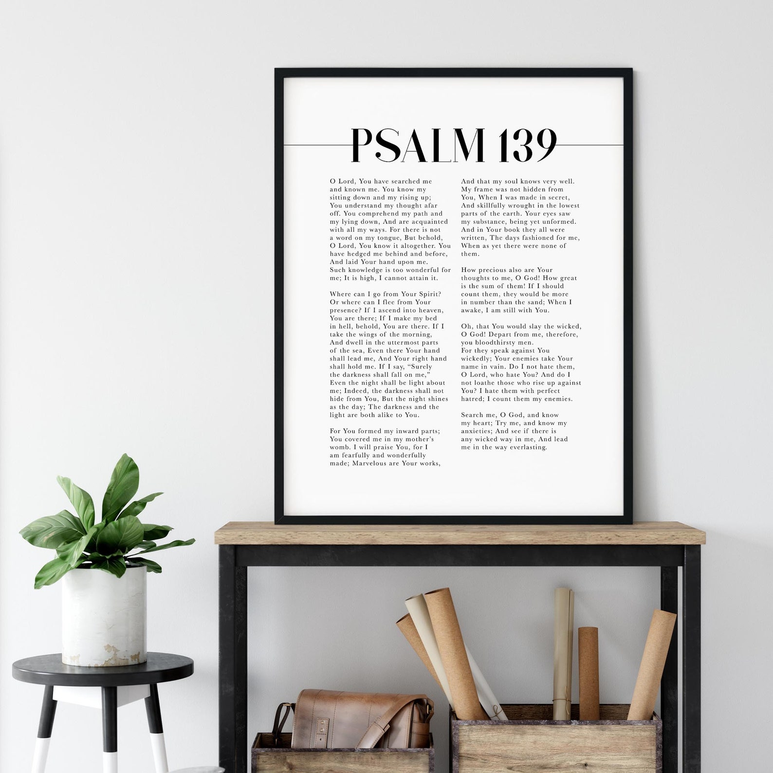 Bible verse wall art psalm 139 nkjv scripture printable etsy