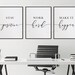 Stay Positive, Work Hard, Make it Happen, Motivational Set of 3 Printable for Office Decor, Office Wall Art,