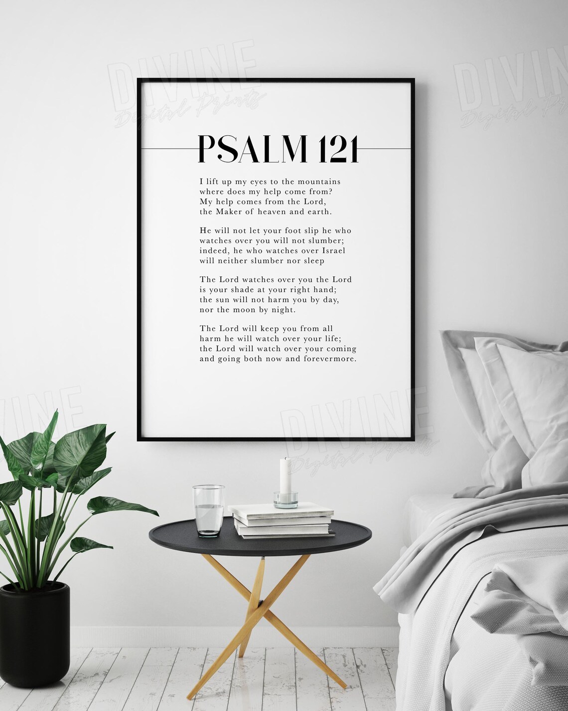 Psalm 121 niv bible verse wall art scripture artwork soul etsy