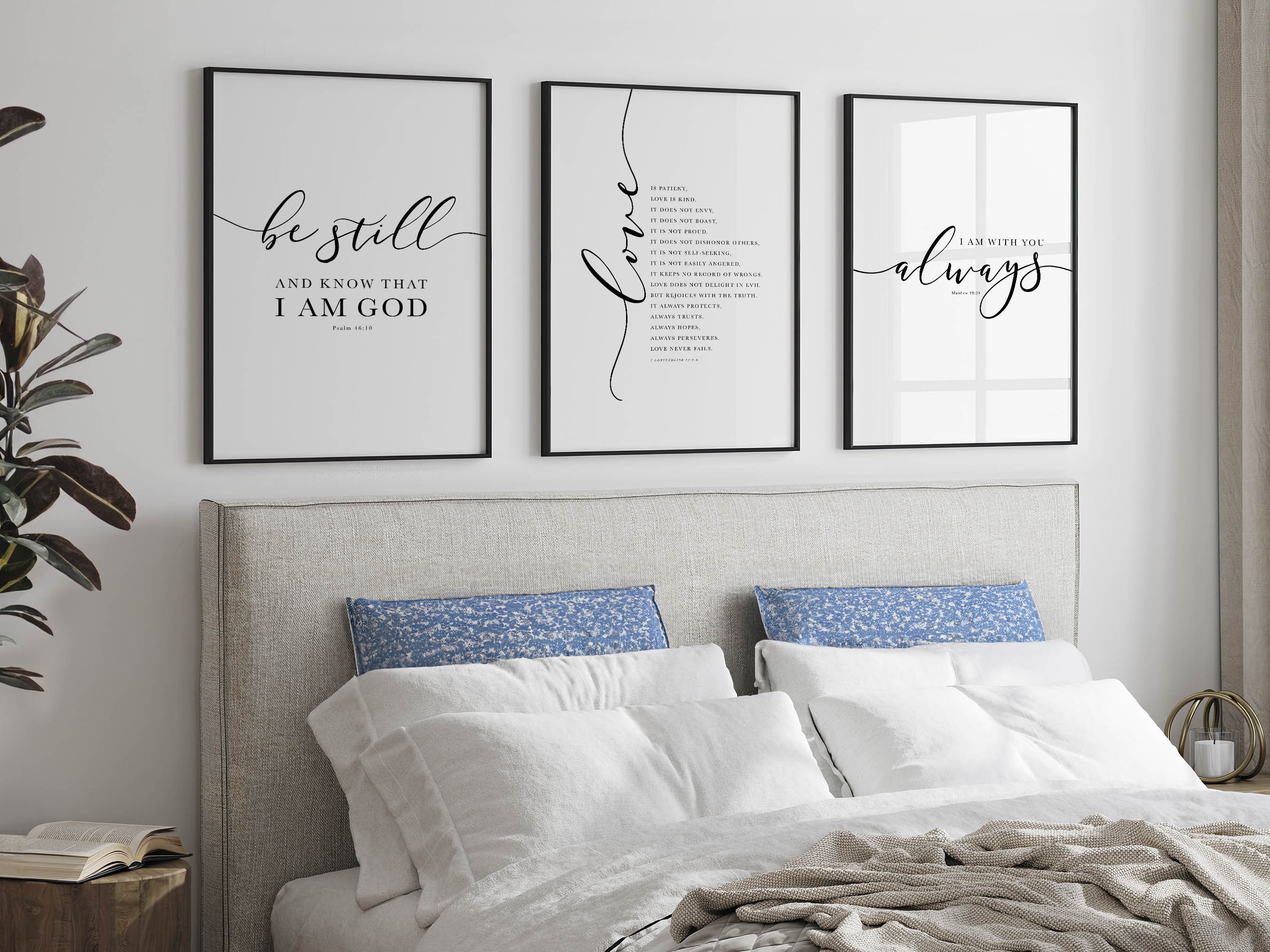 Toile Murale Chrétienne Avec Versets Bibliques - 40,6x30,5 Cm, Décoration Bohème Jésus (fille Beige)