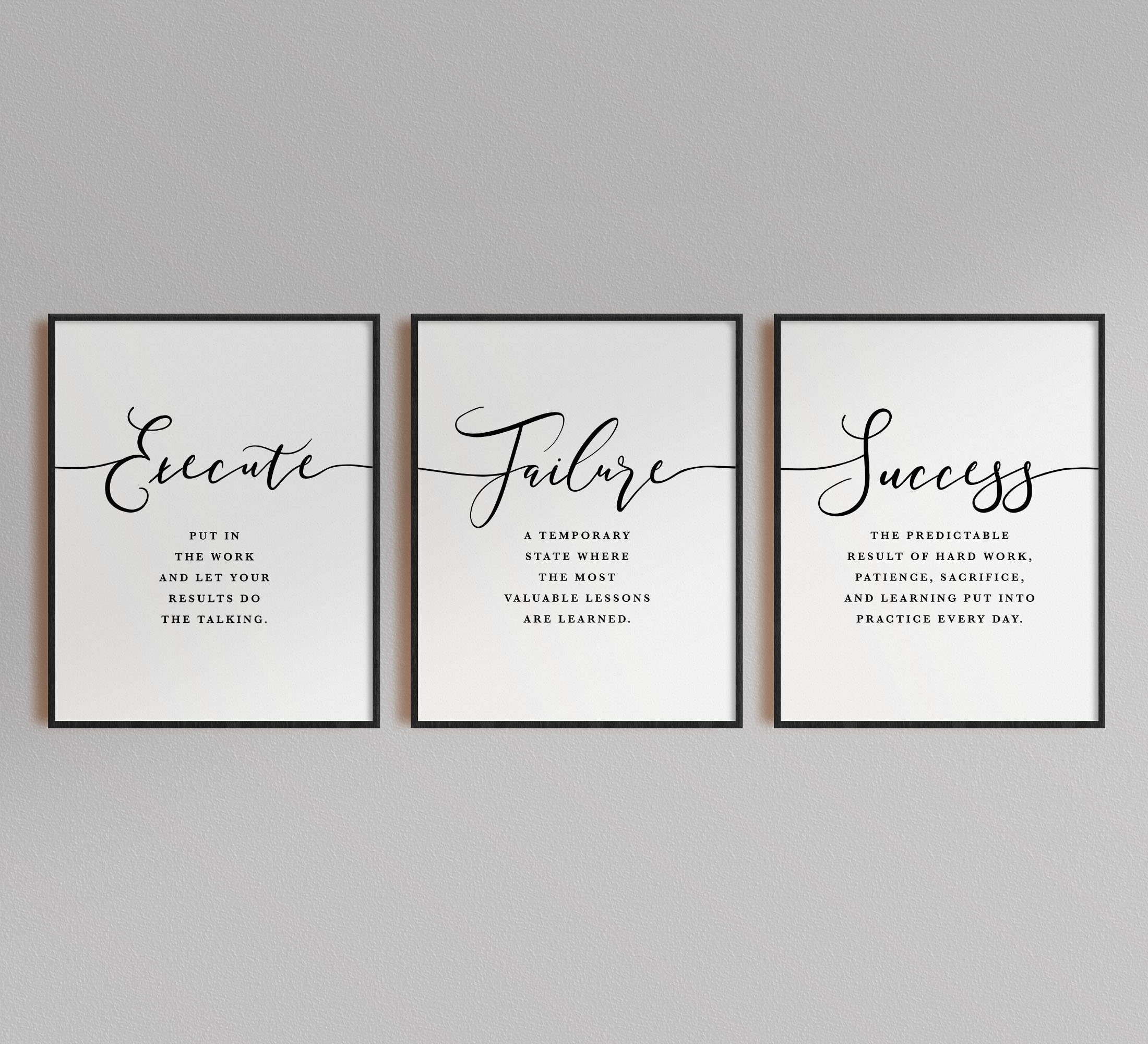 Office Decor Inspirational Print Printable Wall Art set of | Etsy