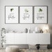 Office decor wall art, Stay positive work hard make it happen, Printable wall art set of 3, Inspirational Quote, Motivational Botanical Leaf 