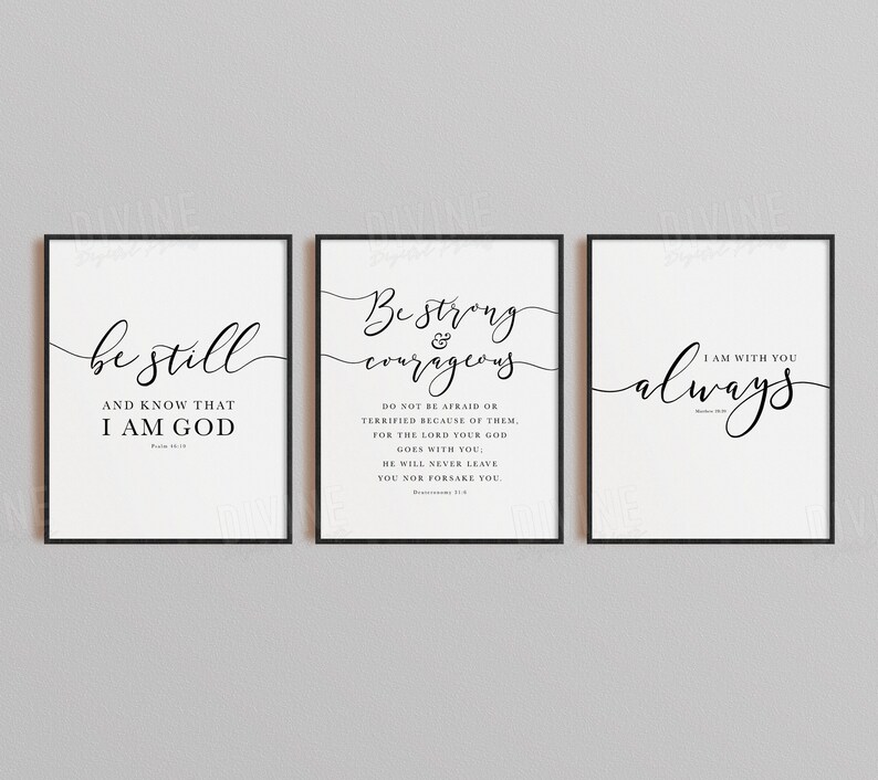 Christian Wall Art Bible Verse Quotes Popular NIV Etsy