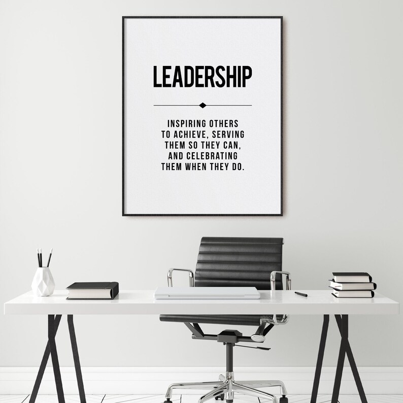 Leadership Quote Office Wall Art Manager Gift Gift for Boss Etsy