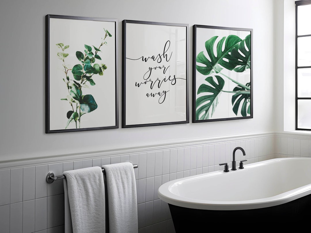 Buy Bathroom Wall Art Farmhouse Decor Wash Your Worries Away Sign Guest