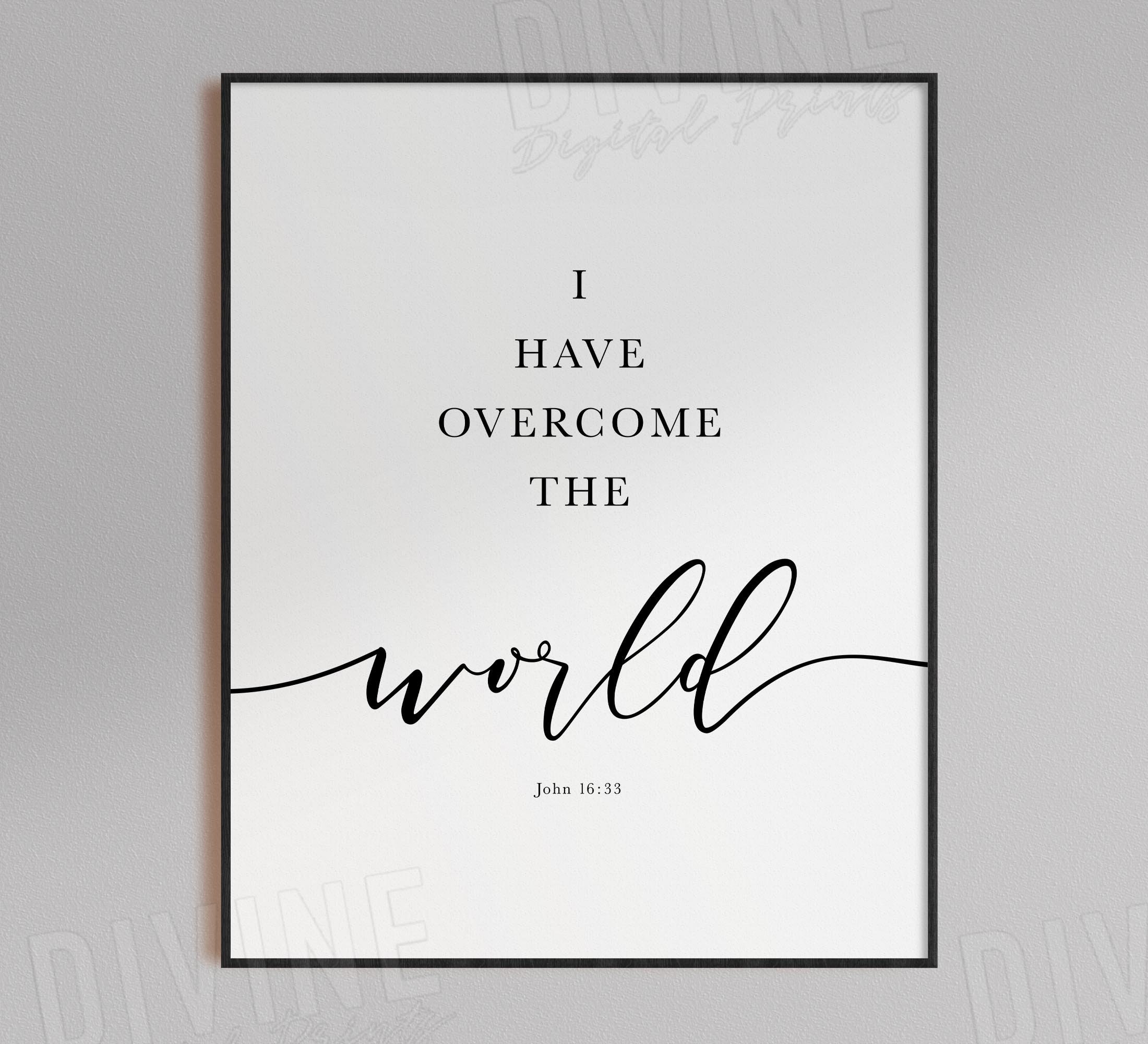 Scripture Print Set of 3 Christian Artwork John 16 33 Bible - Etsy