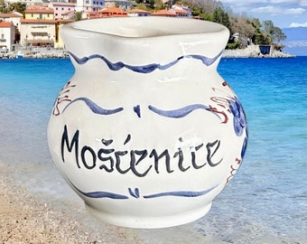 Moscenice Croatia vintage 1970s mini folk art souvenir 6cm jug