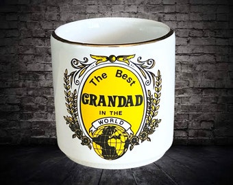 The Best Grandad In The World vintage 1970s shot or liqueur cup made in England