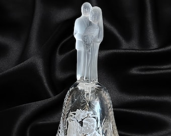 Crystal glass vintage 1980s handcut bell wedding theme