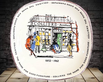 Portmeirion Collier's Furniture 1852 - 1962 commemorative small 12cm squared dish