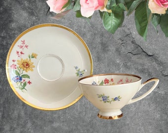 Alka Bavaria mid century demitasse fine porcelain teacup and saucer vintage 1950s pattern 792