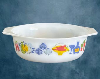 JAJ Pyrex Fiesta range 26cm oval casserole dish no lid vintage 1970s