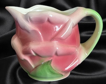 Lefton Countess Rose vintage 1960s kitsch ceramic creamer, milk jug made in Japan