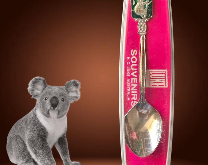 Featured listing image: K G Luke boxed souvenir commemorative Australian Koala souvenir teaspoon