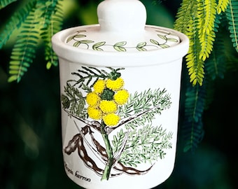 Taurus Ceramics Empangeni KwaZulu Africa Flora vintage 1990s small mustard condiments pot