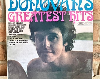 Donovan's Greatest Hits vintage 1960s folk rock vinyl LP VG+ condition