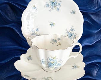 Moritz Zdekauer M Z Austria vintage 1900s tea cup saucer and side plate trio