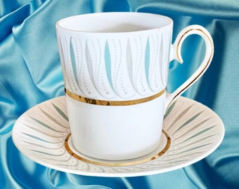 Ridgway Fine English Bone China vintage 1960s Caprice demitasse espresso cup and saucer