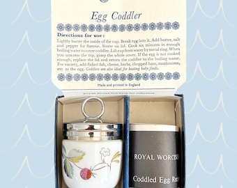 Royal Worcester Strawberry Fair vintage 1960s boxed egg coddler