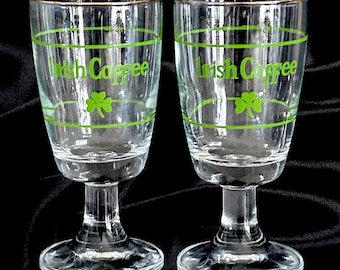 1970s vintage collectible Irish Coffee glasses