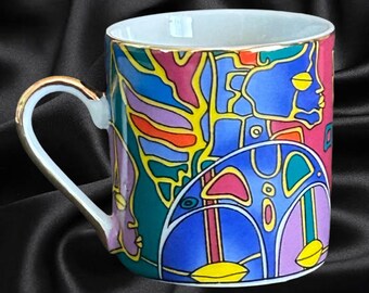 So French Decor Du Galion small porcelain espresso cup vintage 1980s
