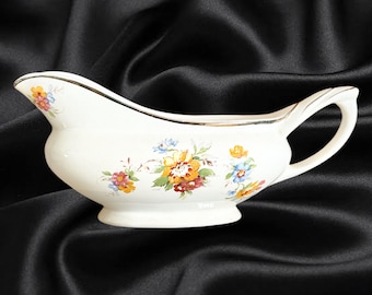 Royal Tudor Ware Barker Bros Ltd vintage 1940s World War II era gravy sauce boat