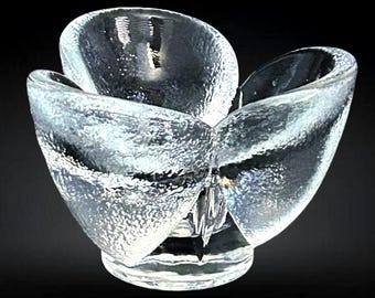 Kosta Boda Sweden vintage 1980s Tulip glass candle holder