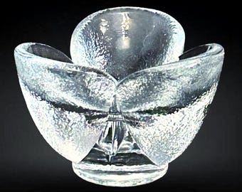 Kosta Boda Sweden vintage 1980s Tulip glass candle holder