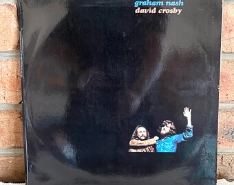 Graham Nash and David Crosby Self Titled Vinyl Record LP Atlantic 1972 VG+ condition