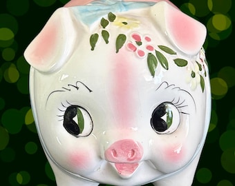Kato Kogei vintage 1970s kitsch ceramic piggy bank 18cm x 16cm