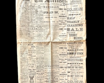 The Advertiser Newspaper January 1 1900 vintage reproduction print