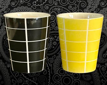 Vintage Waechtersbach Germany Pottery Sipper Cups - 1970s Retro Pair