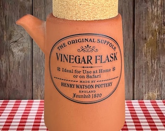 Henry Watson Pottery The Original Suffolk small terracotta Vinegar Flask vintage 1970s