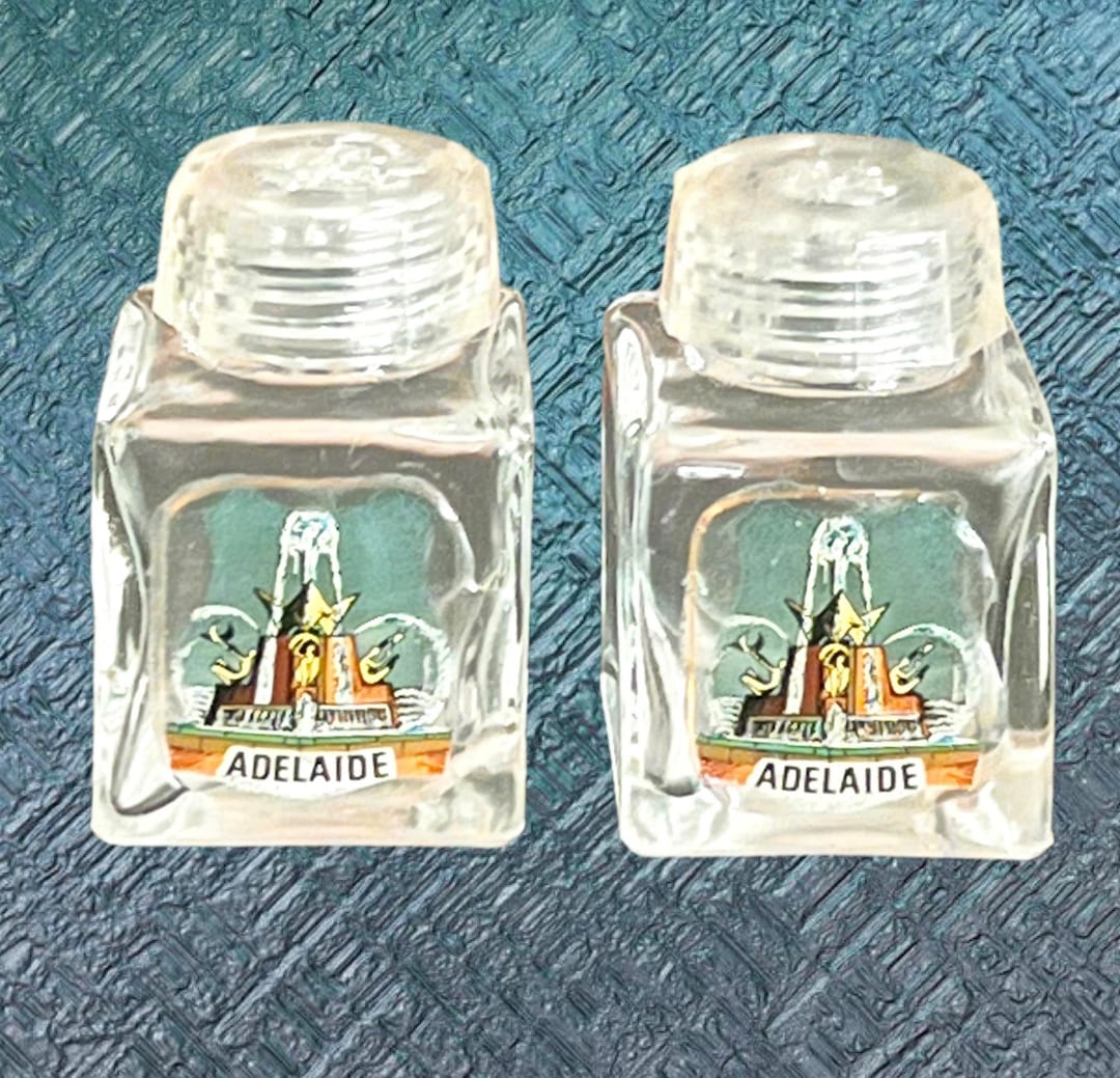 Victoria Square Adelaide Mini Salt and Pepper Glass Souvenir Etsy