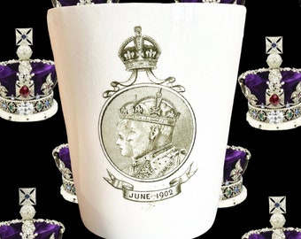 King Edward VII 1902 Coronation Dinner Commemorative Beaker by Royal Doulton