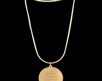 John Pinches True Love pendant 24ct gold finish over solid silver issued 1976