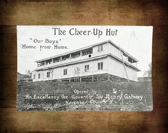 WW1 1915 Adelaide Cheer Up Hut blank collectible postcard